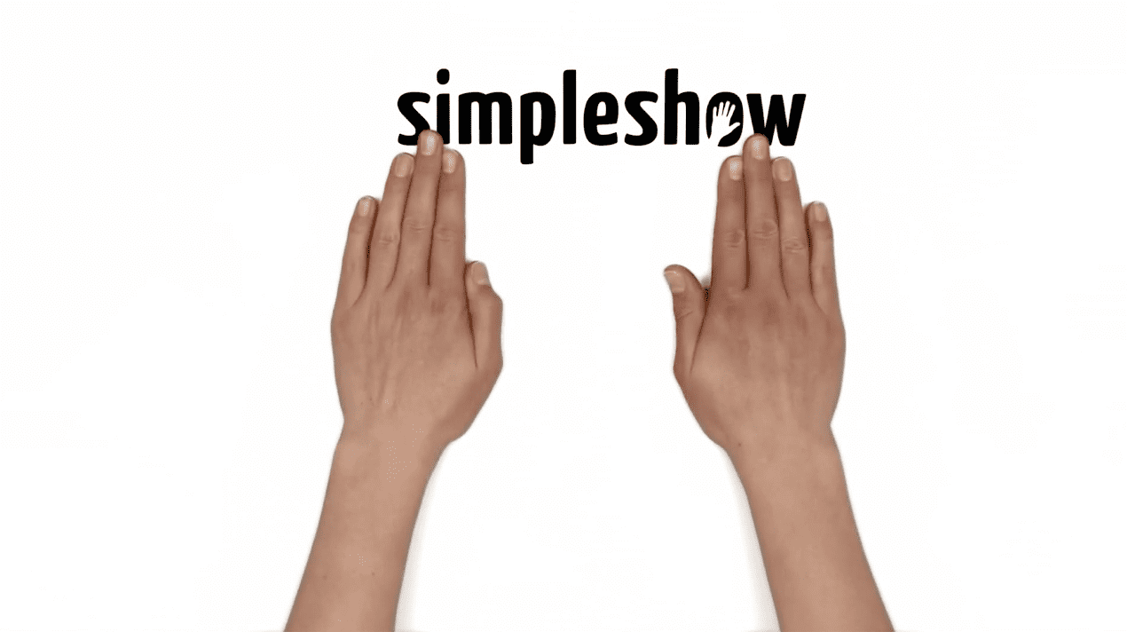 A simpleshow video with hands and your message gets heard