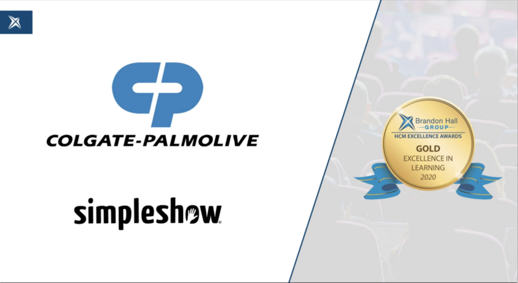 simpleshow and Colgate-Palmolive Win Brandon Hall Group Gold Award