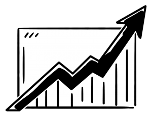 A Graph going up showing improved B2B marketing thanks to video