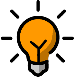 A glowing light bulb indicating hands on learning