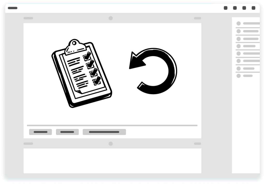 A screenshot of simpleshow video maker containing an image of a checklist and an arrow