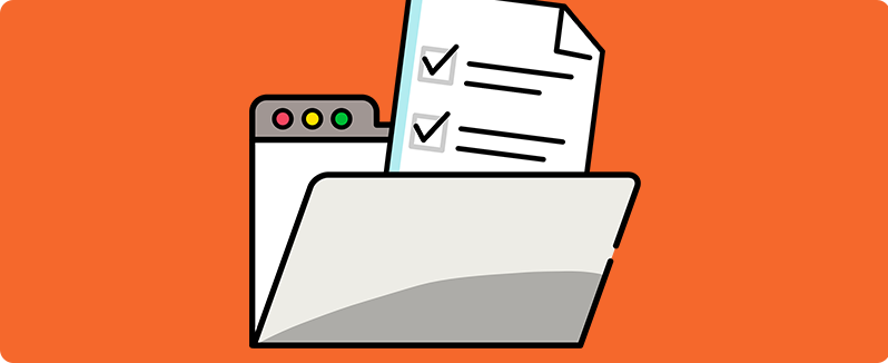 folder with a checklist